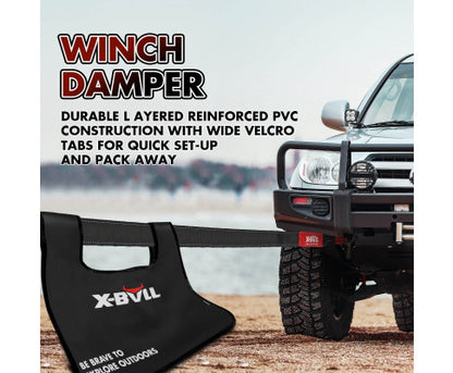 4WD Recovery Kit Kinetic Recovery Rope With 12000LBS Electric Winch 12V Winch 4WD 4X