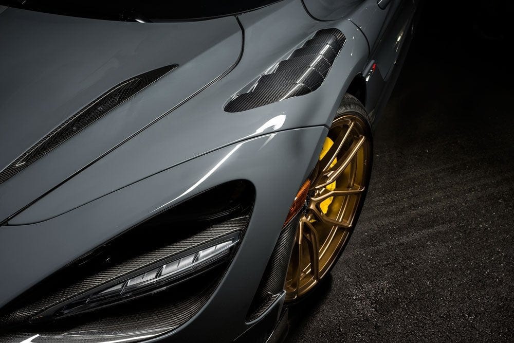 McLaren 720S - Silverstone Edition Aero Front Fenders w/ Integrated Vents Carbon Fiber PP 2x2 Glossy