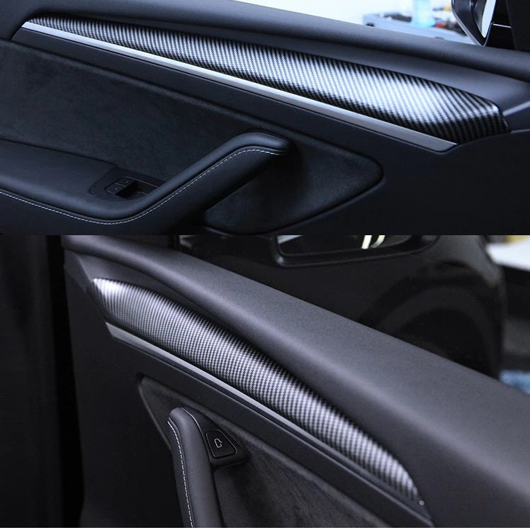 Tesla Model 3 carbon fiber door trim